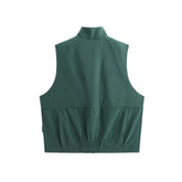 Men's Outdoor Utility Vest with Drawstring Hem